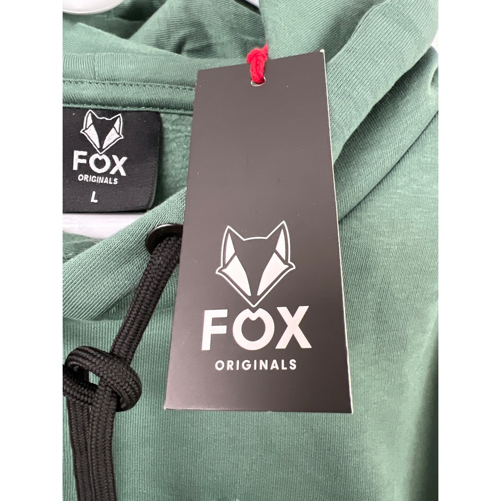 Fox Originals Hoodie Mens Large Green Amsterdam Biketown Embossed Bicycle New - Picture 3 of 12